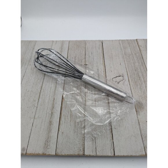 Black Silicone Whipping Balloon Whisk Stainless Steel Handle  10" - Picture 1 of 4